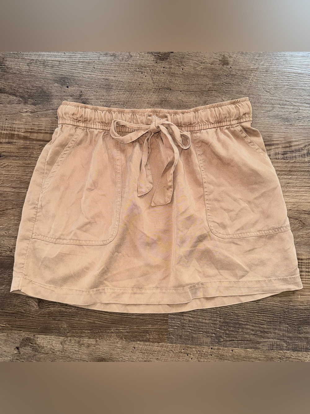 Cynthia Rowley Large Lyocell Drawstring Mini Skirt Women’s L Casual Pockets